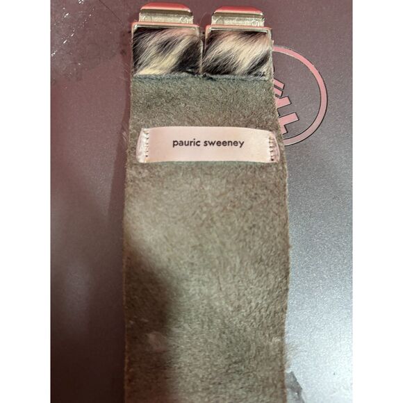 Pauric Sweeney Cowhide Buckled Luxury Bracelet RARE Black & White - Picture 4 of 5